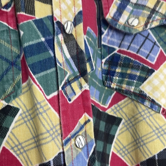 Guess George's Marciano Vintage Women's Flannel Western Multi Shirt Size Medium - Picture 3 of 7